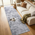 2x6 Tie-dye Light Grey Runner Rug Washable Non-Slip - Image 4