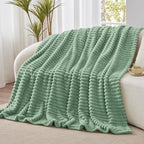 BEDELITE Ribbed Fleece Throw Blanket - Image 3