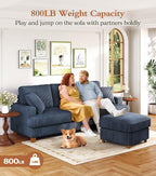Kidirect 87in L Shaped Couch, Modular Sofa No Tool Assembly, Comfy Sectional - Image 3