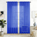 SpaceDresser Check Sheer Curtains 96 Inches Long by SpaceDresser