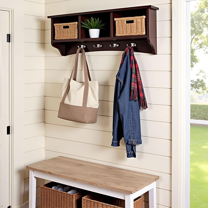 Shaker Cottage Wall-Mounted Coat Rack - Image 2