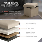 Ornavo Home Small Storage Ottoman, - Image 4