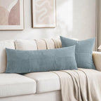 Fancy Homi Set of 2 Light Blue Decorative Throw Pillow Covers 16x16 Inch - Image 5