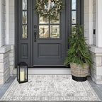 Grey Entryway Area Rug 2x3 for Bedroom Kitchen | Ultra-Thin; Boho Style; Low - Image 2