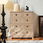 Joaxswe Farmhouse 5 Drawer Dresser - Image 3