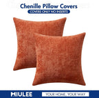 MIULEE Fall Decorative Couch Throw Pillow Covers 18x18 Burnt Orange 2 Pack | - Image 6