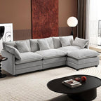 Ihanherry 111.4" L Shaped Modern Sofa Modular Sectional Cloud Couch by iHanHerry
