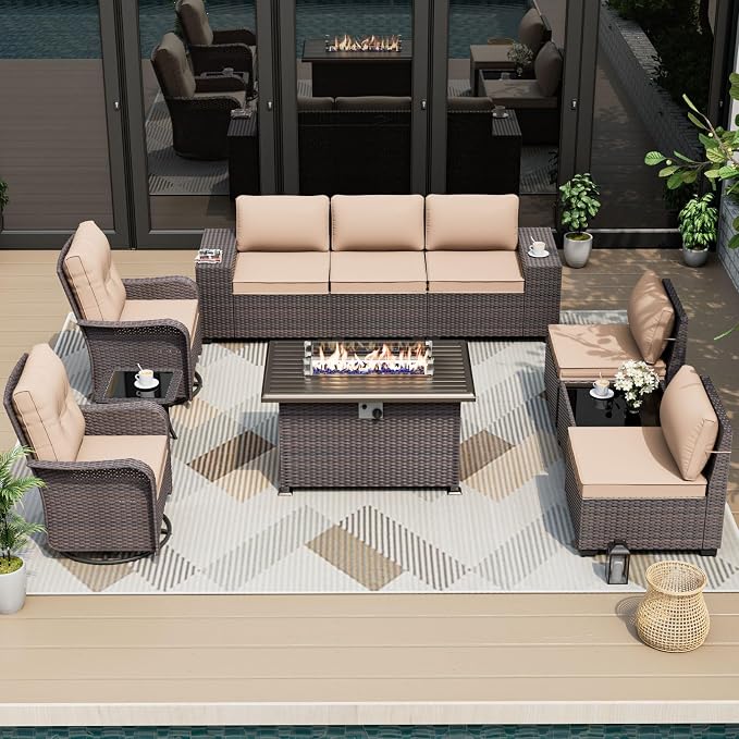 ALAULM 10 Pieces Patio Furniture Set by ALAULM