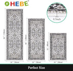 HEBE Boho Kitchen Rugs Set of 3, Non Slip Washable Kitchen Mats - Image 2