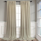 Pitalk Back Tab Linen Curtains 108 Inches Long - Image 9