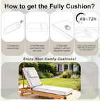 Chaise Lounge Cushions Outdoor 80x26x6 Inch, Fade Resistant 6'' Thicken Outdoor - Image 7