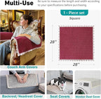 Couch Arm Cover, Sofa Arm Covers, Non-Slip Lace Armrest Cover, - Image 3