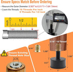 5/16 Rubber Adjustable Furniture Leveler，8 Pack Leveling Feet Screws in Threaded - Image 2