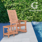 GREENVINES Outdoor Rocking Chairs | Set of 2 | Porch Rocker | HDPE Plastic | - Image 6