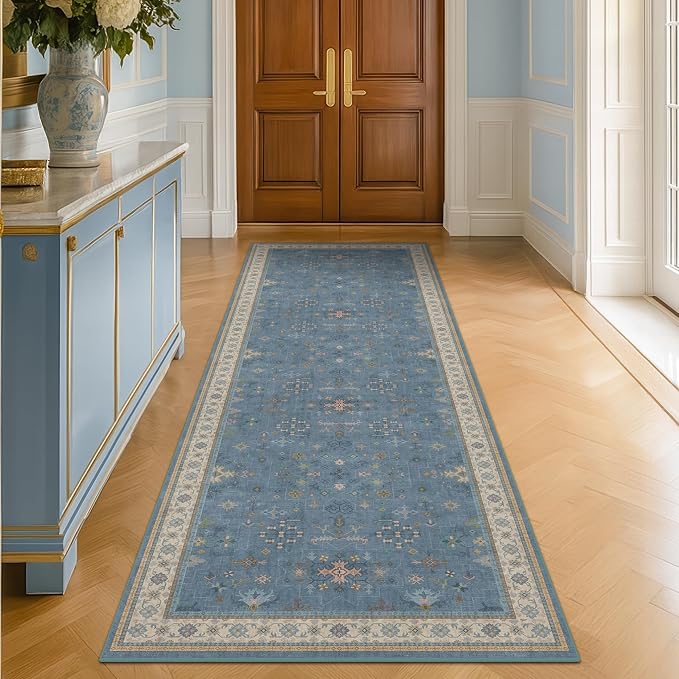 Light Blue 2x8 Long Washable Runner - Image 6