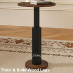 LAATOOREE Small Round Side Table, Accent Drink Coffee Table, Pedestal End Table - Image 6