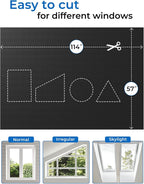 114"x60" Portable Blackout Curtains Blackout Blinds - Image 4