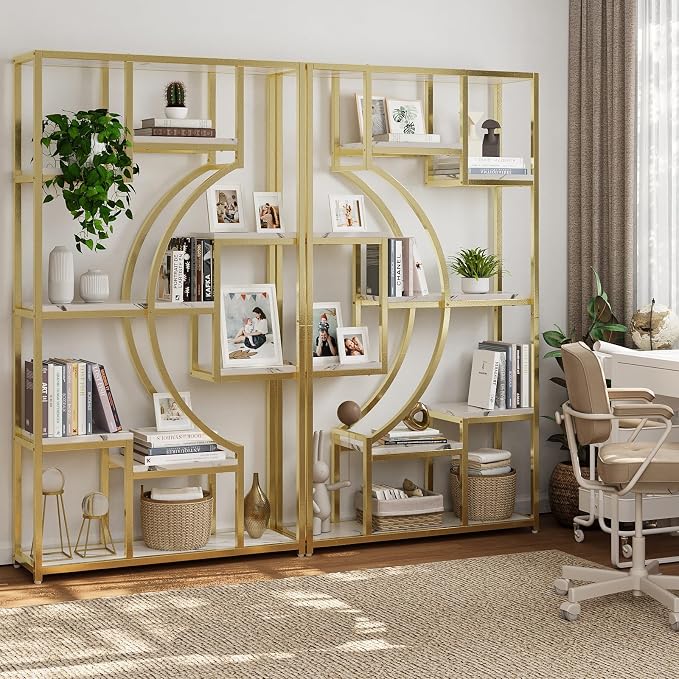 HolliWill Modern Book Shelf, 70.8 Inch Tall Etagere Bookcase, by WelcometoHolliWill