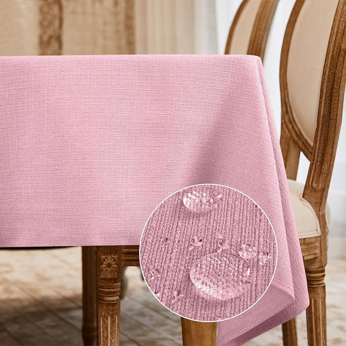 BALCONY & FALCON Rectangle Tablecloth Washable Wrinkle Resistant Water Proof by BALCONYFALCON