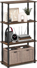Furinno Turn-N-Tube Storage Shelves, 4-Tier Open Frame Book Shelf, Standing by Furinno-FitsYourSpaceFitsYourBudget