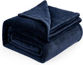 Bedsure GentleSoft Navy Fleece Blankets Queen Size by Unknown