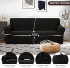 U-NICE HOME Oversized Stretch Couch Cover Slipcover, 1-Piece Sofa cover - Image 3