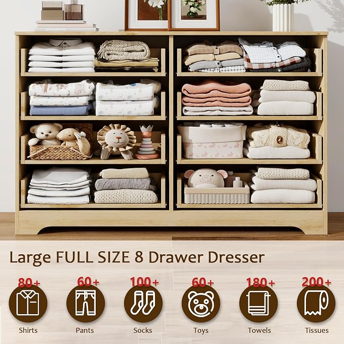 HOPUBUY Living Room Table Sets of 1, Boho Drawer and Large Drawer Nightstand - Image 7