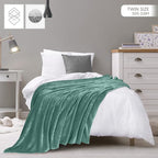 Utopia Bedding Ultra Soft Fleece Bed Blanket Twin Size Celadon | Microfiber - Image 2