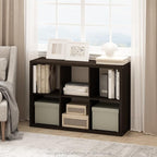Furinno Cubicle Book Shelf, 6-Cube Bookshelf, Extra Thick Frame Horizontally & - Image 2