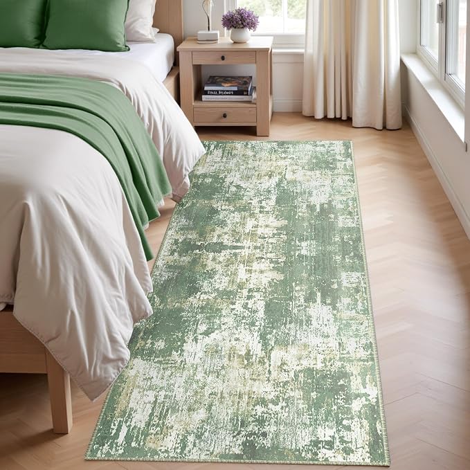 RELEANY Washable Runner 2'x6' Abstract Area Rug - Image 3