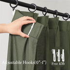 Topfinel 72 Inch Length Linen Curtains - Image 6