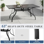 HOMREST 7 Piece Outdoor Patio Dining Set - Image 5