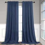 Navy Blue Curtains 84 Inch Length by Pitalk