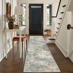 2'6''x8' Runner Rugs Washable Rug: Modern Abstract Multi Color Carpet | - Image 4