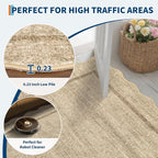 GarveeHome Scalloped Washable 2x8 Runner Modern Non Slip Kitchen Rugs | - Image 8