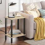 TUTOTAK End Table with Charging Station, Small Side Table with Outlets - Image 2