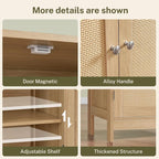 Iwell Storage Cabinet, Rattan Cabinet - Image 7