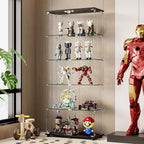 APRILSOUL Glass Display Cabinet 5-Shelf by Unknown