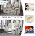 100% Waterproof Sectional Recliner Couch Covers - Image 5