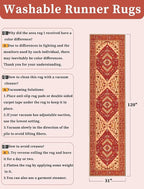 SERISSA 2'6"x10' Washable Non Slip Boho Runner Rug - Image 6