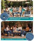SERWALL 4 Pieces HDPE Outdoor Sofa Set - Image 3