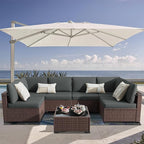 KIGOTY 7-Piece Patio Furniture Set, All-Weather PE Rattan Outdoor Sectional Sofa - Image 2