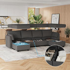Huatean Home 114.17" Modular Sectional Sofa, 6 Seat Modular Couch - Image 5