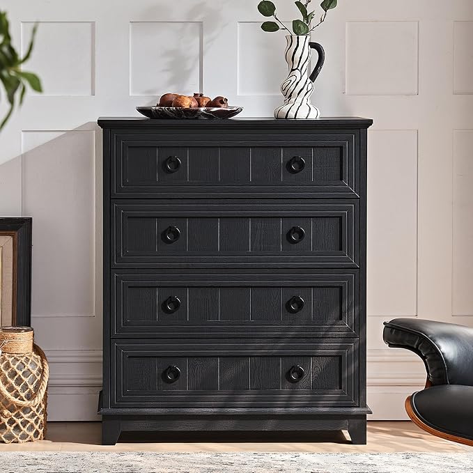 Joaxswe Farmhouse 4 Drawer Dresser - Image 3