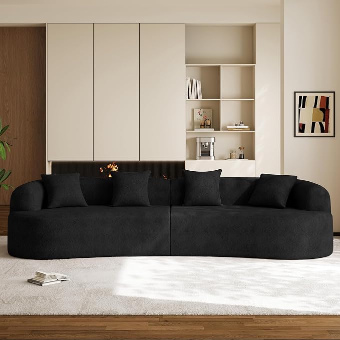 131" Oversized Sectional Sofa for Living Room, Modern Luxury Plush Chenille - Image 3