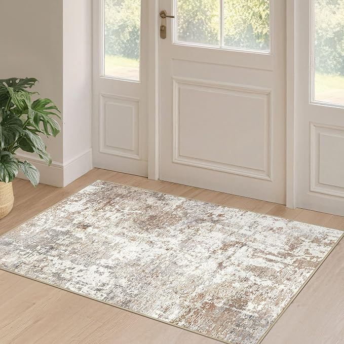 LOONGRUG Runner Rug 2x4 Machine Washable Non-Slip Neutral Modern Rugs | by LOONGRUG