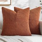 MIULEE Fall Rust Boho Decorative Throw Pillow Covers by MIULEE
