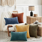 Fancy Homi 2 Packs Teal Lumbar Decorative Throw Pillow Covers 12x20 Inch - Image 6