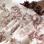 jinchan Ruffled Floral Valance Linen Shabby Chic Small Window Curtain 18 Inch - Image 6