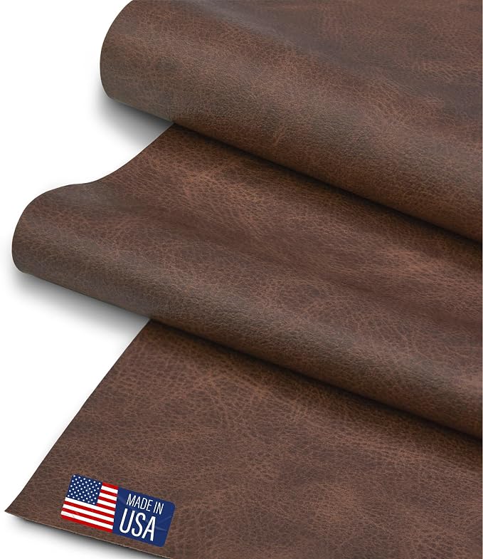 Faux Leather Fabric, Thick Durable Synthetic Repholstery Leather Vinyl by SARANDAVE